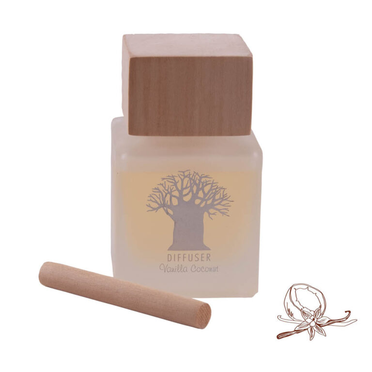 Mockana Wooden Top Diffuser in Vanilla Coconut fragrance
