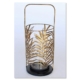 Gold Fern Detail Candle Holder