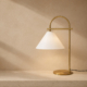 Bruno Brass Table Lamp with Shade