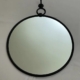 XXL Round Wall Mirror – Matte Black