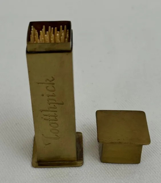 Square Toothpick Holder – Pewter or Brass