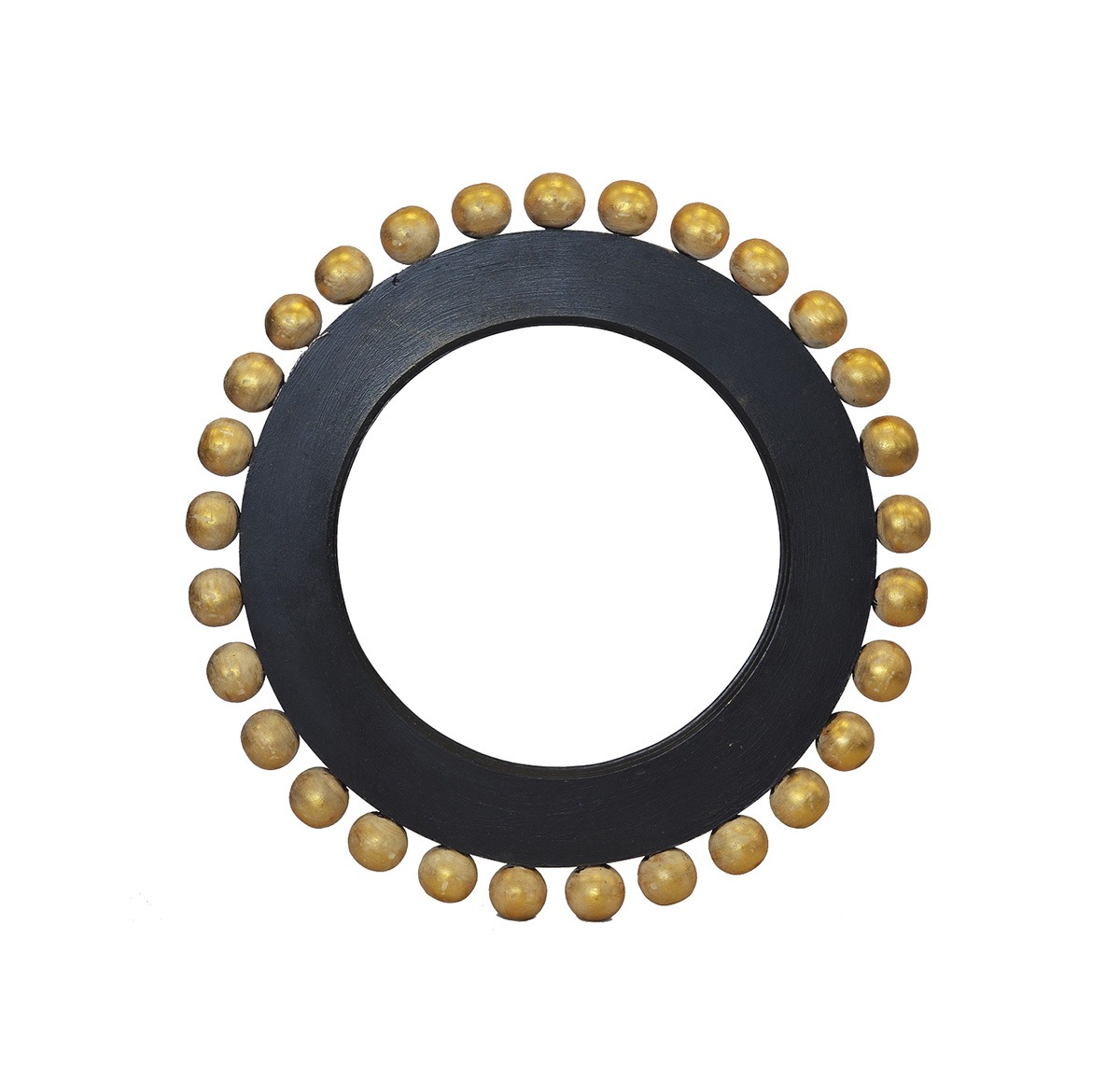 Sonja Round Black & Gold Frame 80cm