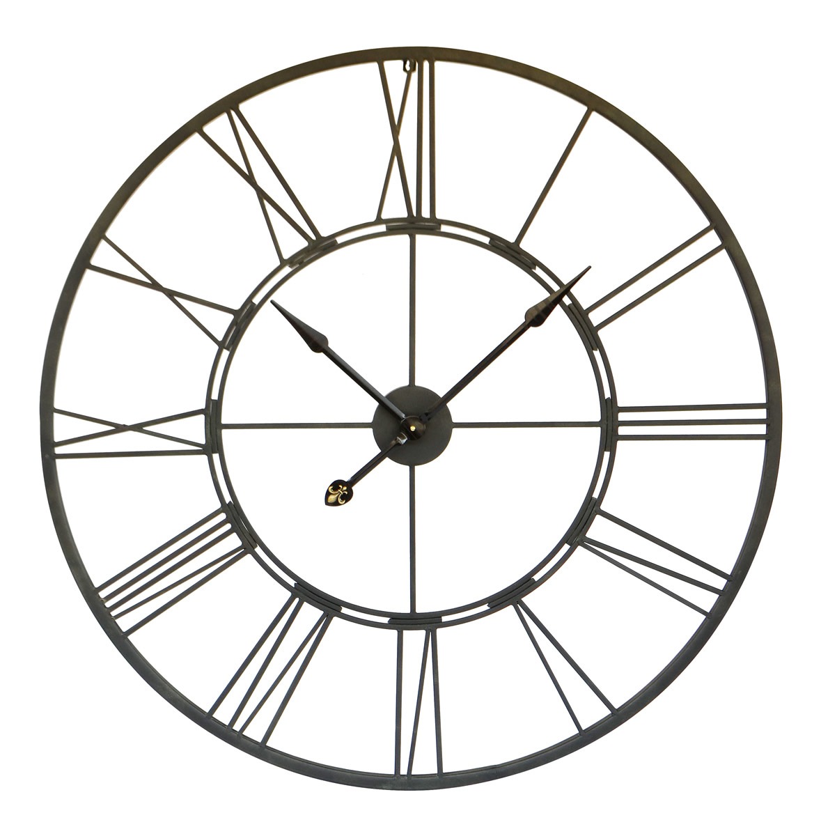 Cut Out Clock – Gold, Black & White 102cm