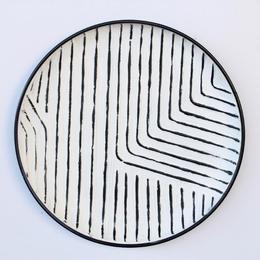 Large Black & White Tin Plate 53cm – Wall Décor