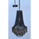 Dark Beaded Chandelier 61x39cm – Elegant Lighting