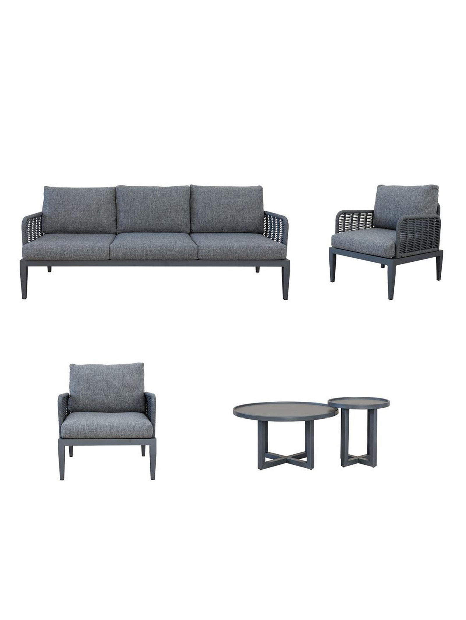 Utopia Outdoor Sofa Set – Eifel Aluminium Rope