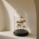 Small Glass Dome with Gold Butterflies 25x16cm