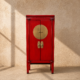 Red Lacquer 2-Door Wedding Cabinet – 195 x 80 x 40cm