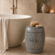 Black & White Stripe Ceramic Garden Stool