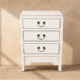 White 3-Drawer Bedside Table | 71x50x35cm