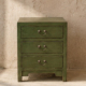 Green 3-Drawer Bedside Table 71x50x35cm