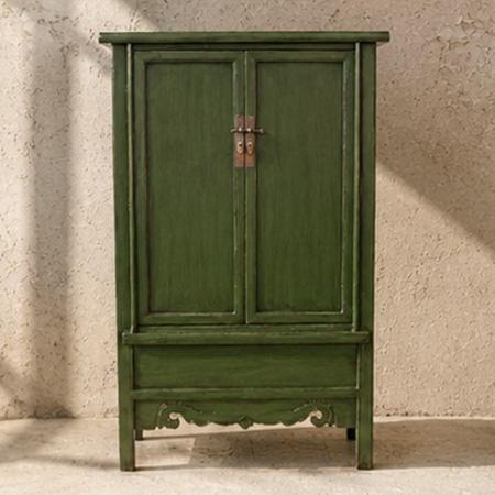 Tall Green 2-Door Cabinet — 180 x 120 x 60cm