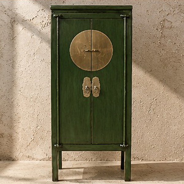 Tall Green 2-Door Wedding Cabinet 195x80x40cm