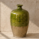 Large Green & Natural Glazed Jar 45x25cm