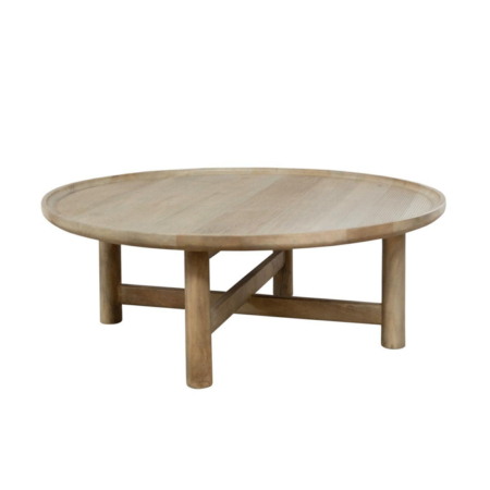 Sandpiper Vintage Round Wood Coffee Table