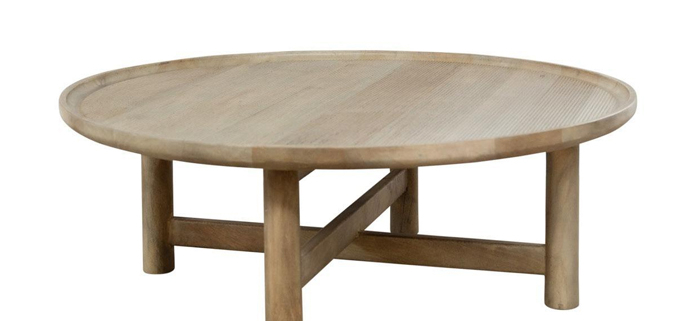 Sandpiper Vintage Round Wood Coffee Table
